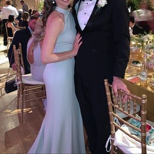 Amsale light blue formal gown